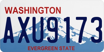 WA license plate AXU9173