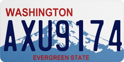WA license plate AXU9174