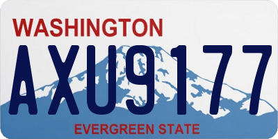 WA license plate AXU9177