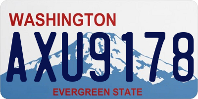 WA license plate AXU9178