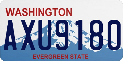 WA license plate AXU9180