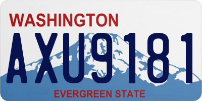 WA license plate AXU9181