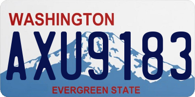 WA license plate AXU9183