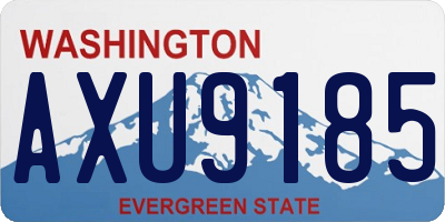 WA license plate AXU9185