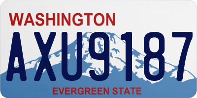 WA license plate AXU9187