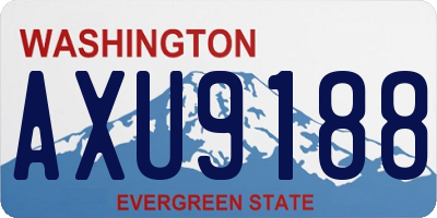 WA license plate AXU9188