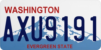 WA license plate AXU9191