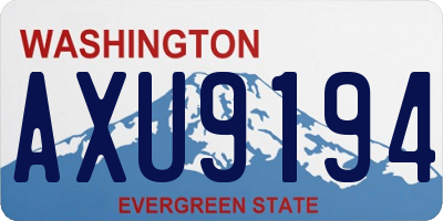 WA license plate AXU9194