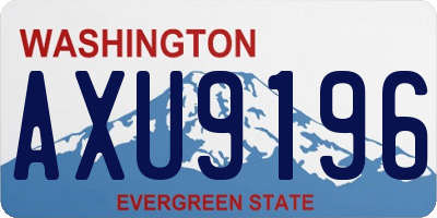 WA license plate AXU9196