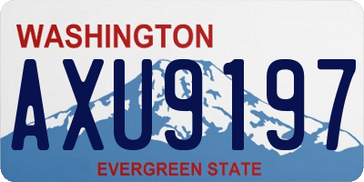 WA license plate AXU9197