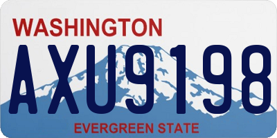 WA license plate AXU9198