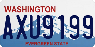 WA license plate AXU9199