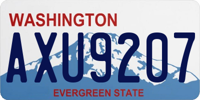WA license plate AXU9207