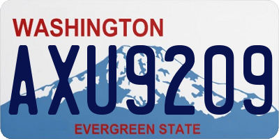 WA license plate AXU9209