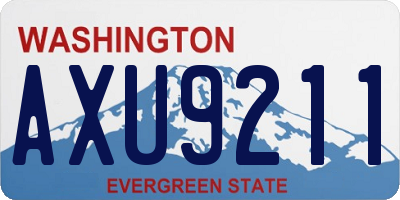 WA license plate AXU9211