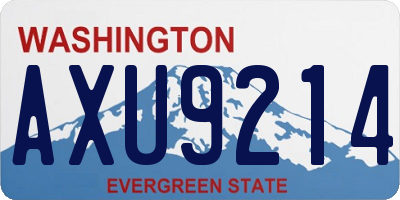 WA license plate AXU9214