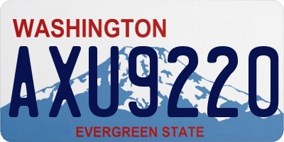 WA license plate AXU9220