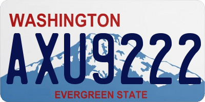 WA license plate AXU9222