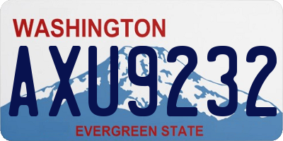 WA license plate AXU9232