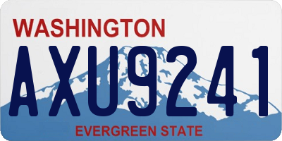 WA license plate AXU9241