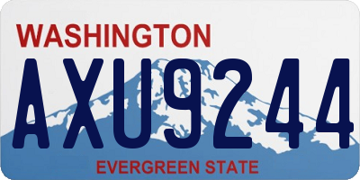 WA license plate AXU9244