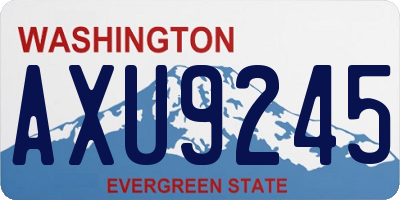 WA license plate AXU9245
