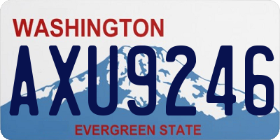 WA license plate AXU9246