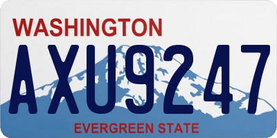 WA license plate AXU9247