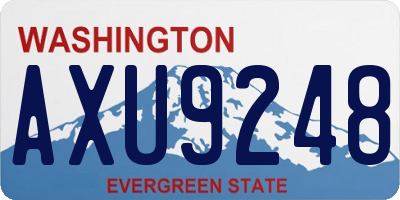 WA license plate AXU9248