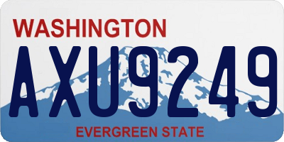 WA license plate AXU9249