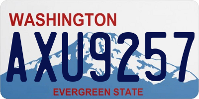 WA license plate AXU9257