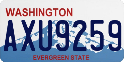 WA license plate AXU9259