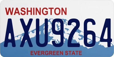 WA license plate AXU9264