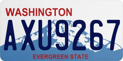 WA license plate AXU9267