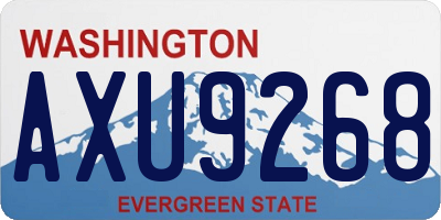 WA license plate AXU9268