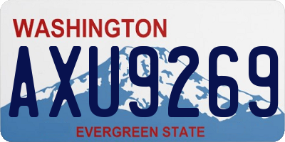 WA license plate AXU9269