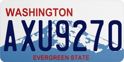 WA license plate AXU9270