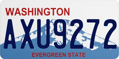 WA license plate AXU9272