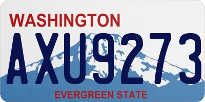 WA license plate AXU9273