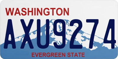 WA license plate AXU9274