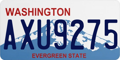 WA license plate AXU9275