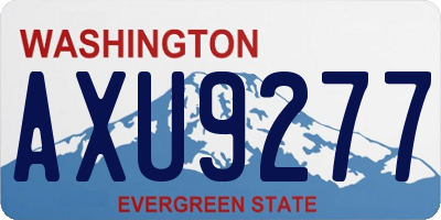 WA license plate AXU9277