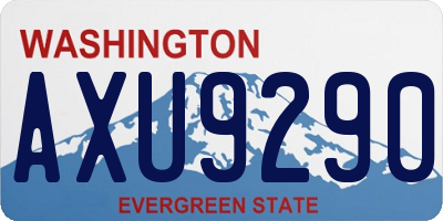 WA license plate AXU9290