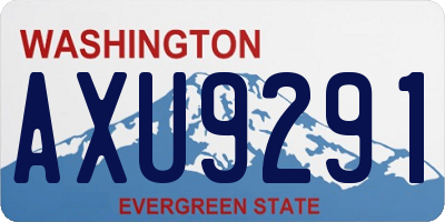 WA license plate AXU9291