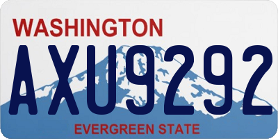 WA license plate AXU9292