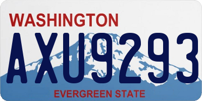 WA license plate AXU9293