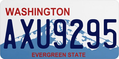 WA license plate AXU9295
