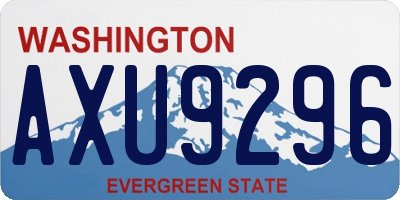 WA license plate AXU9296