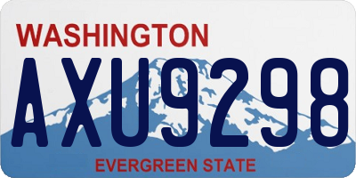 WA license plate AXU9298