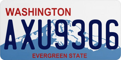 WA license plate AXU9306